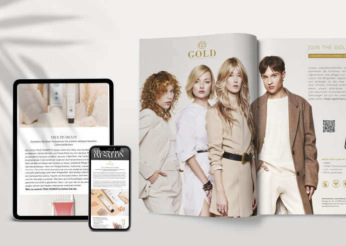 Print- und Digitalmagazine mit GOLD Professional Kampagnen.