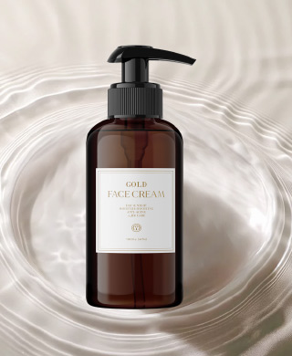 GOLD Professional Face Cream auf heller Textur – steht für Skincare.