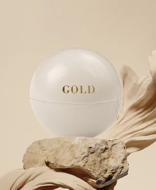 Luxuriöses Styling-Wax von GOLD Professional in minimalistischer Inszenierung.