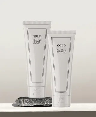 Pflegende Shampoo- und Treatment-Produkte von GOLD Professional.